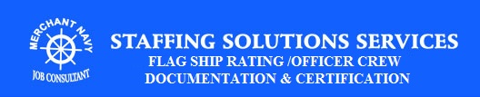 Logo of Staffing Solutions Services with blue and white color scheme.